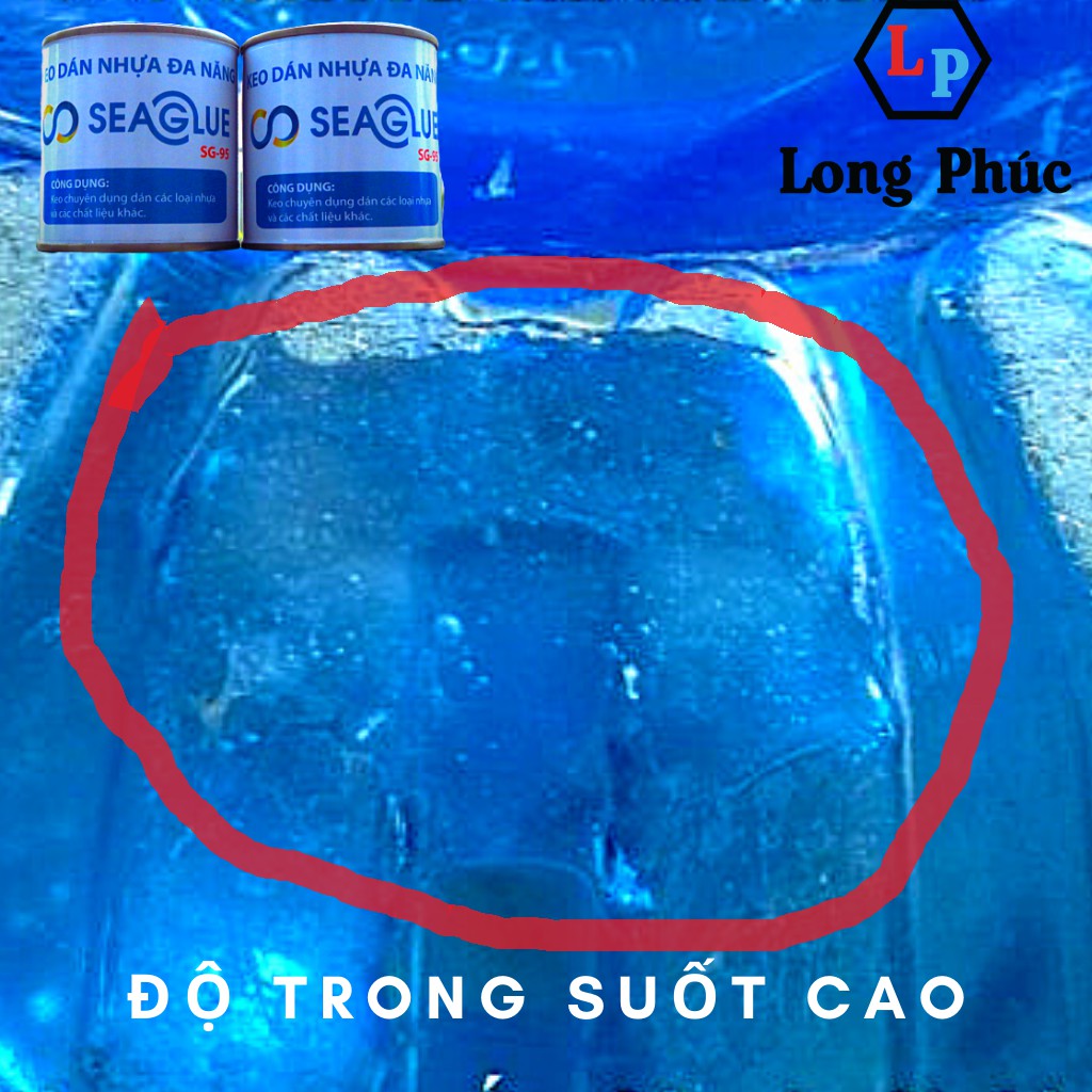 4 lọ Keo Dán Bình Nước Seaglue SG-95|Trong Suốt, Chịu Nước, Chịu Nhiệt, Dính Chắc|Lọ 300gr|Long Phúc