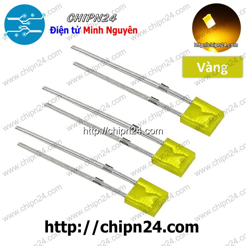 [25 CON] Led Dẹp 2x5x7mm (2x5x7) màu VÀNG