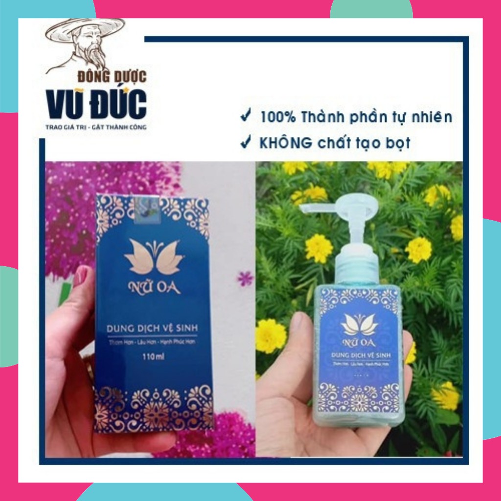 Dung Dịch Vệ Sinh Nữ Oa 110ml Thơm Lâu Mát Lạnh Sạch Sâu Thảo Dược Tự Nhiên Chuẩn pH Vùng Kín Se Khít Làm Hồng Cô Bé