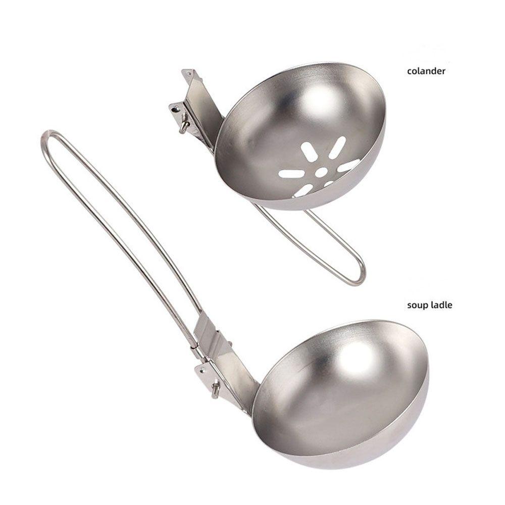 Muỗng Ăn Súp Bằng Thép Không Gỉ Có Thể Gấp Gọn Tiện Dụng