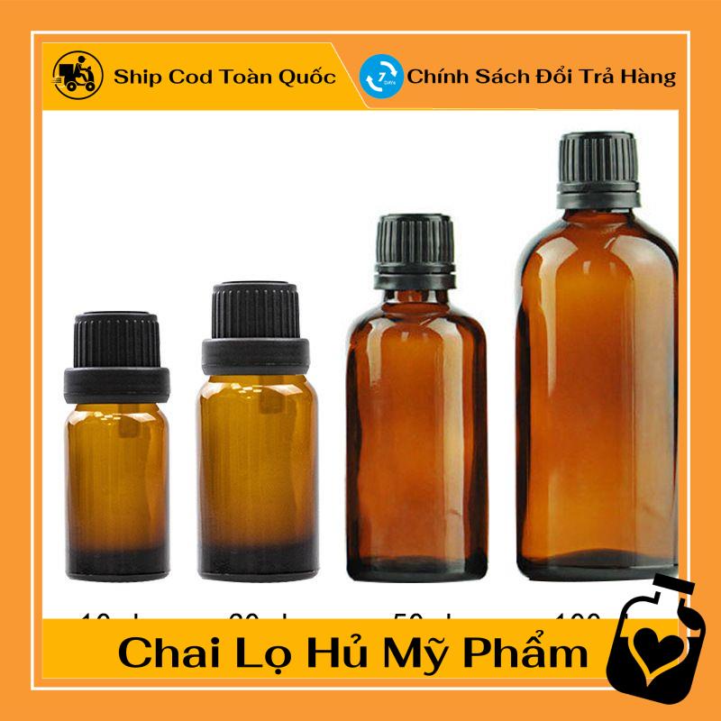 Lọ Chiết Serum ❤ TOP GIÁ RẺ ❤ Lọ đựng tinh dầu thủy tinh nắp đen 50ml,100ml , lọ chiết tinh dầu ,Xưởng Chai Lọ