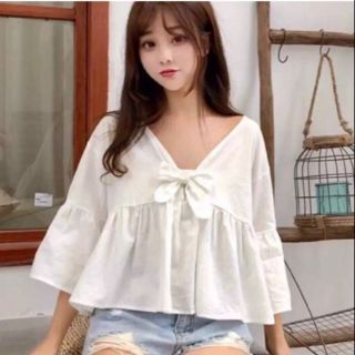 Áo babydoll cột nơ trước