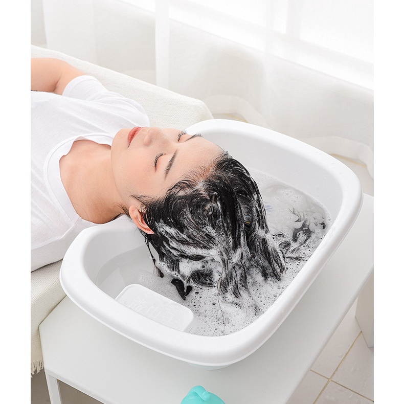 Chậu gội đầu tại giường cho người già, bà bầu, trẻ nhỏ Nhựa Việt Nhật -Thau gội đầu tiện ích-TONGKHOHUYHOANG168