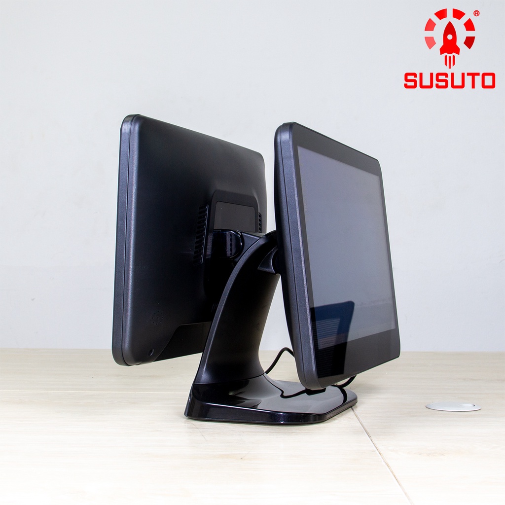 Máy POS bán hàng SC-110AS (J1900, 4G DDR RAM, 64G SSD, 15 inch, Black, 2 màn) | BigBuy360 - bigbuy360.vn
