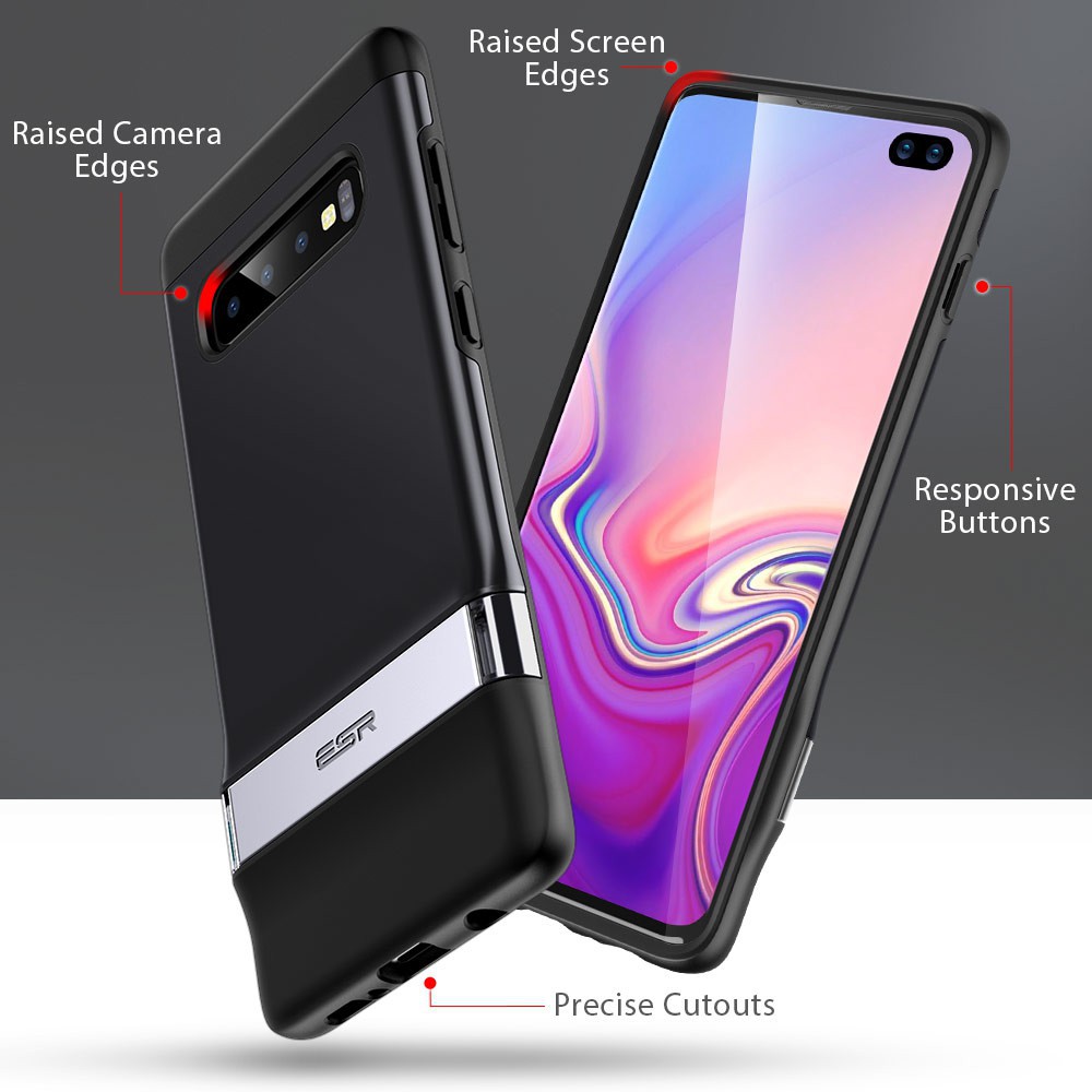 Ốp Điện Thoại ESR Bằng TPU Có Giá Đỡ Kim Loại Cho Samsung S10+
