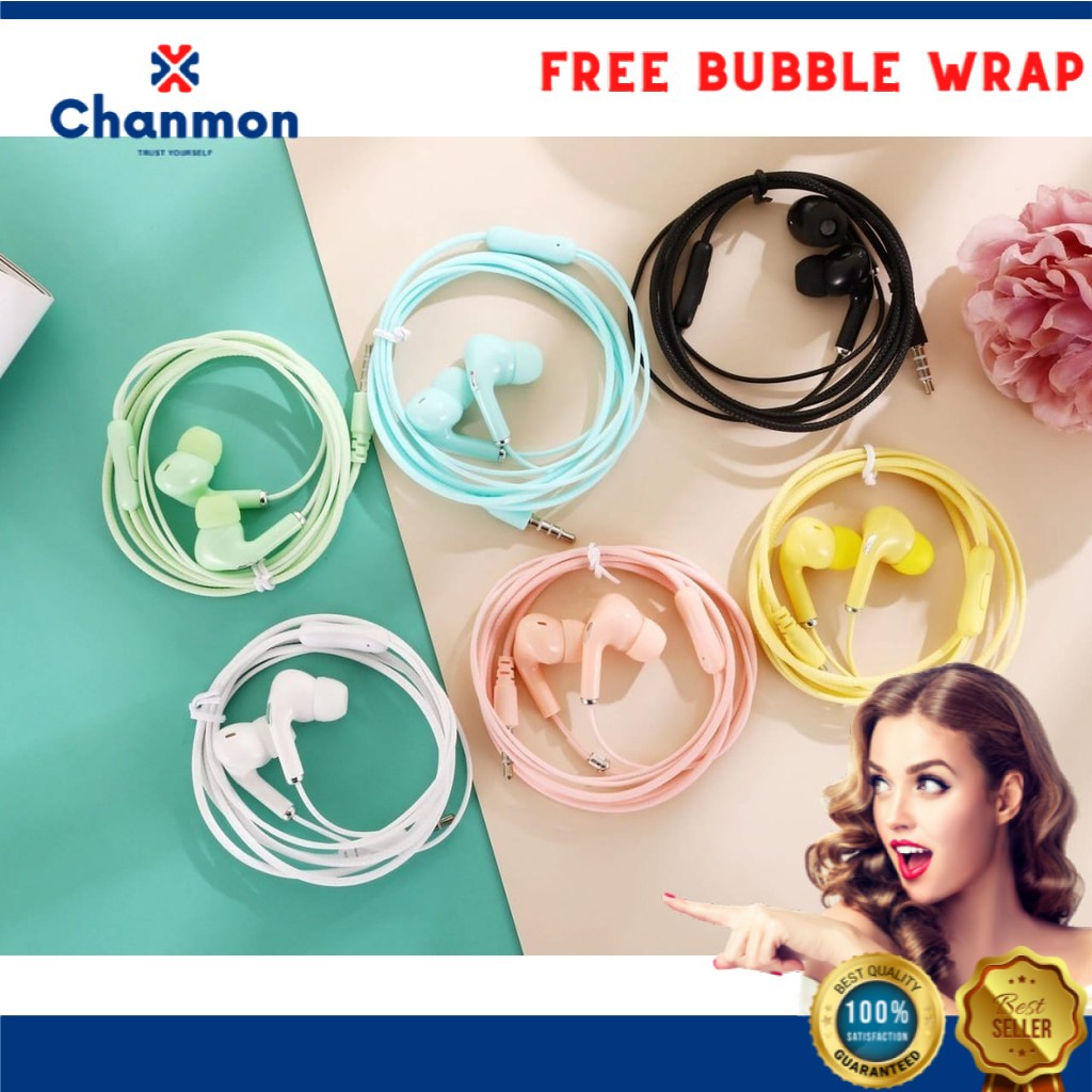 Tai Nghe Nhét Tai 38 Jack 3.5mm Âm Thanh Nổi Màu Macaron | BigBuy360 - bigbuy360.vn