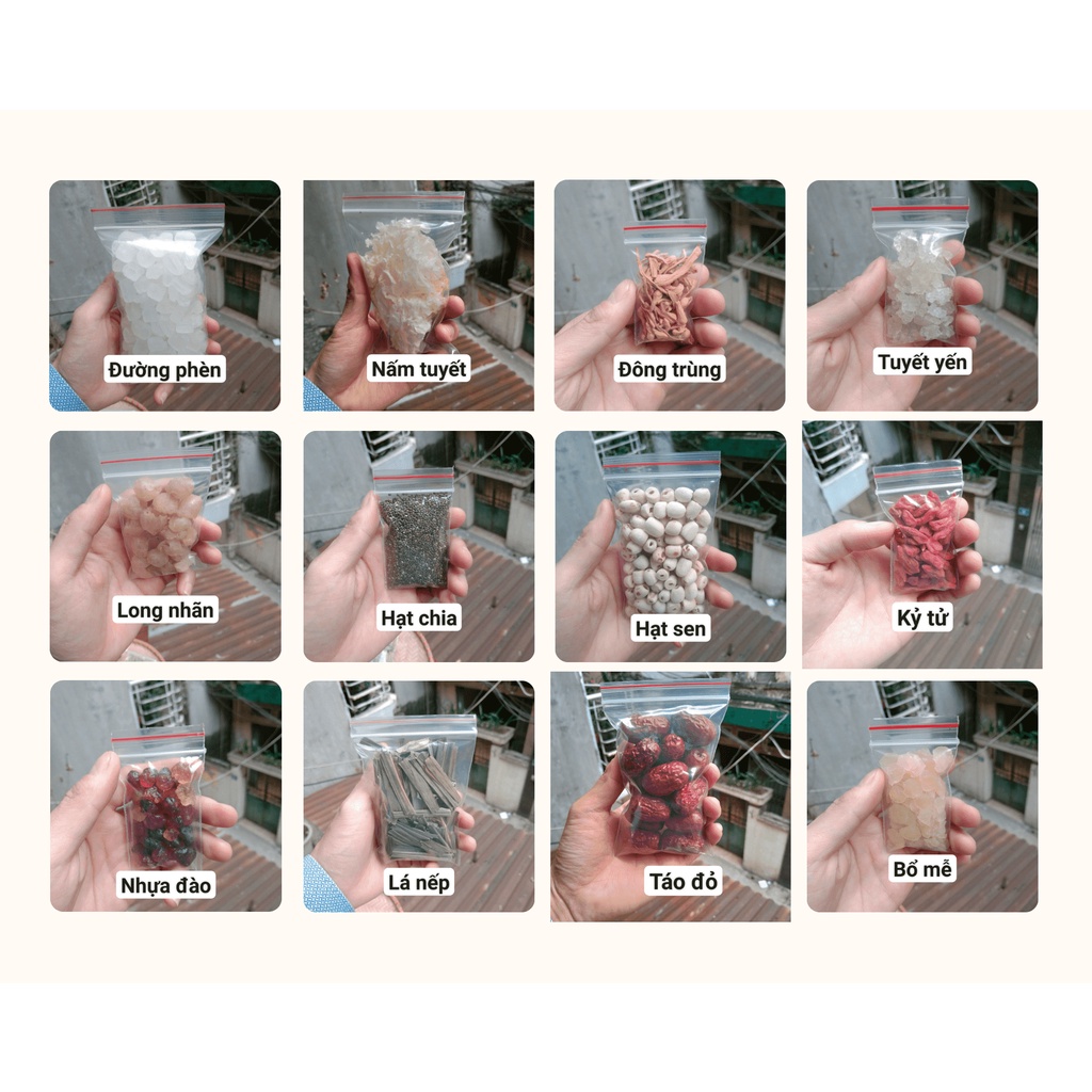 Chè Dưỡng Nhan Tuyết Yến ( SET LỚN ) Tặng Kèm Công Thức Nấu - NHỚ BẾP