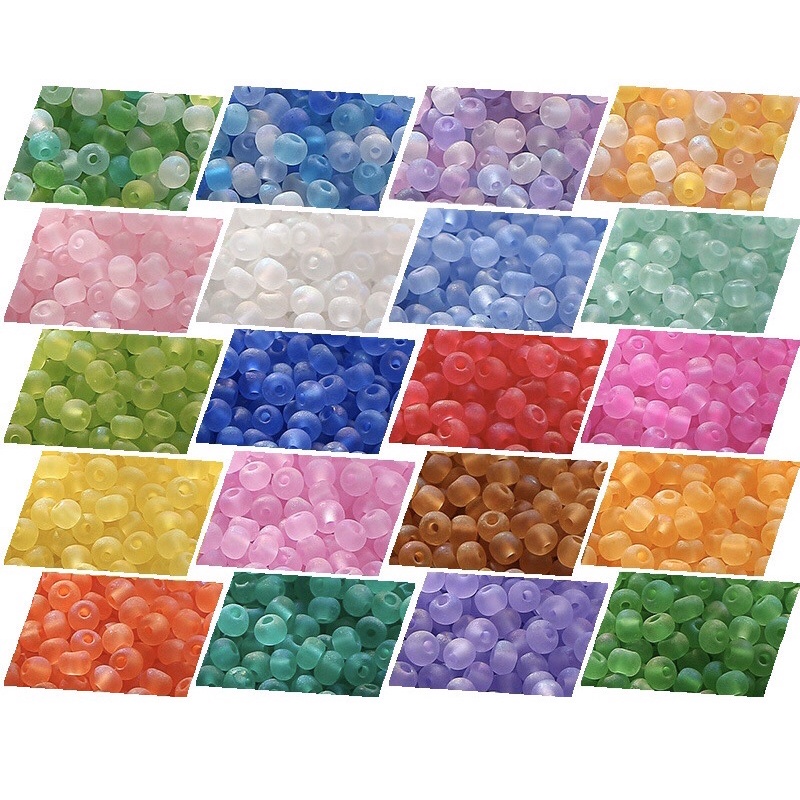 Hạt cườm mờ xâu vòng handmade, hạt cườm mix màu ,hạt gạo xâu vòng tay , vòng chân diy handmade