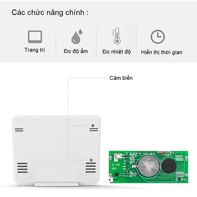 Đồng hồ đo nhiệt độ, độ ẩm SIÊU MỎNG PD-WDJ-01