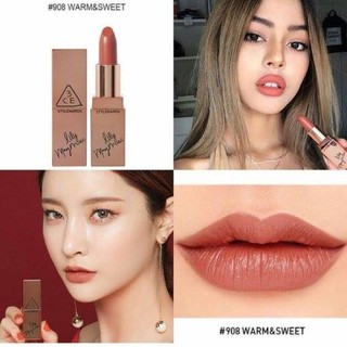 Son thỏi lì 3CE LILY MAYMAC màu 908 cam đất
