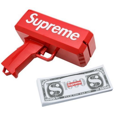 Súng Bắn Tiền Supreme Full Box Tặng Kèm 100 Tờ Tiền Dolar Supreme sale