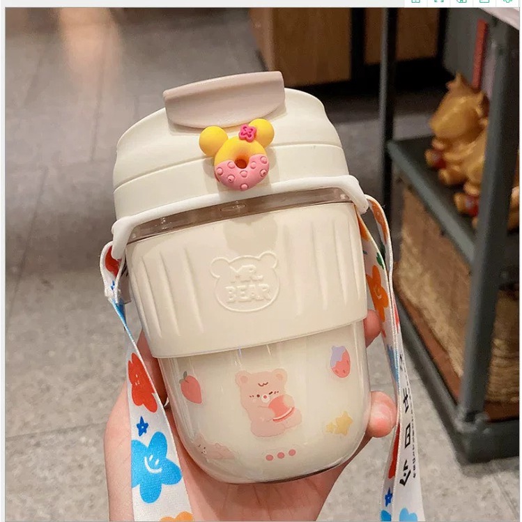 Sticker Dán 3D Trang Trí Bình Nước Dễ Thương