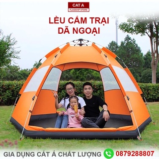 Lều cắm trại tự bung , lều du lịch dã ngoại dành cho 4-6 người, chống thấm nước, thông gió mát mẻ