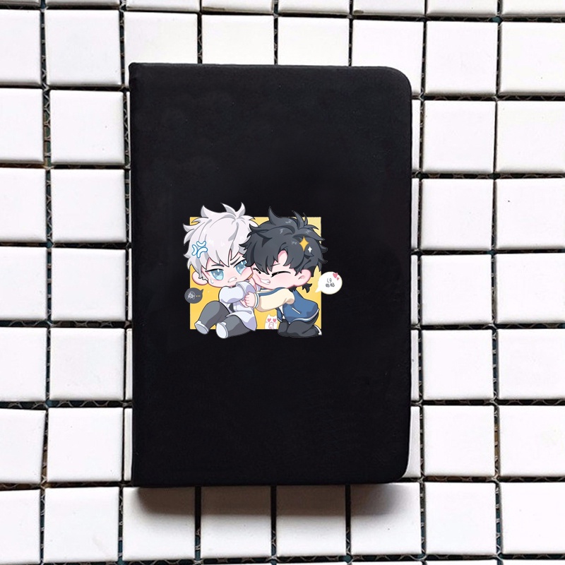 Sổ bìa da A6 in hình Người đại diện thời gian anime chibi ghi chép tiện lợi