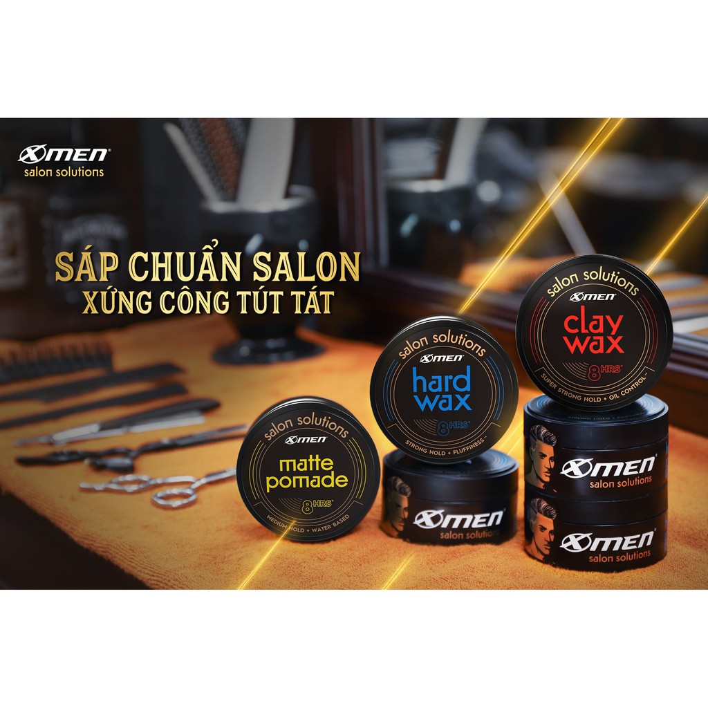 Sáp Vuốt Tóc Xmen Salon Solution Clay Wax/ Matte Pomade/ Hard Wax