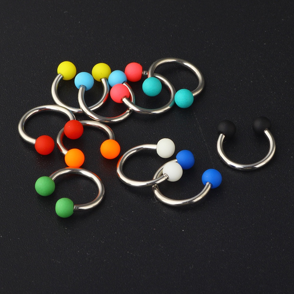 Set 5 Khuyên Mũi Thép Không Gỉ Cá Tính Thời Trang Unisex