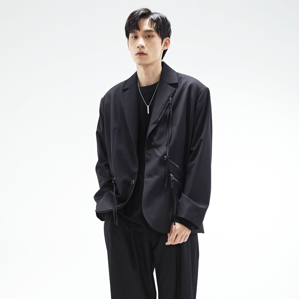 Vest nam, Áo Blazer Nam Form Rộng, có khóa cách điệu, cá tính, phong cách Hàn Quốc V1015 - TMAX CLOSETS
