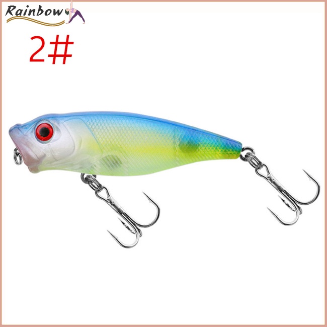 Mồi Câu Cá Giả Cứng 7cm 8.5g Kèm 2 Lưỡi Câu