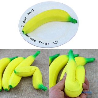 CB❤❤ Babys Kids Squishy Toy Slow Rising Banana Squeeze Jumbo Mobile Stress Reliever Cartoon Soft  thị