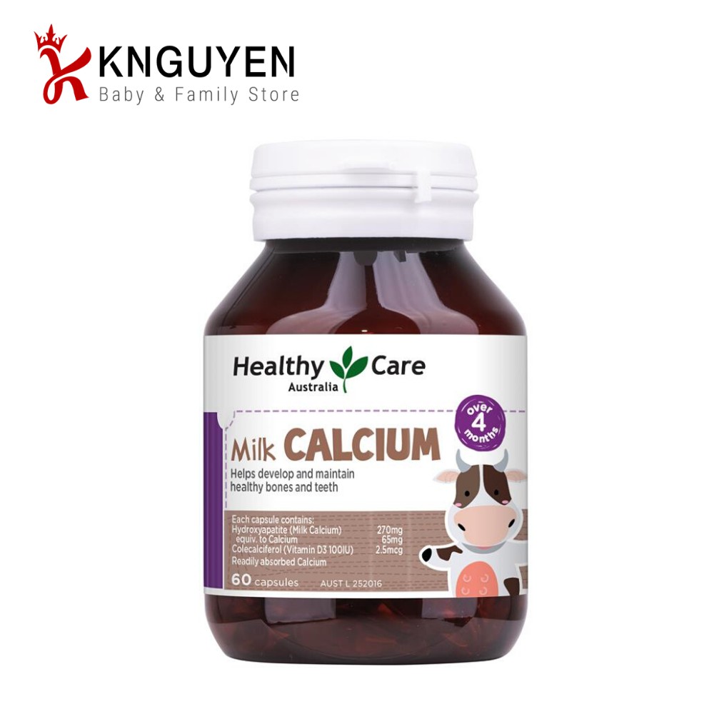 Milk Calcium Healthy Care Bổ Sung Canxi Cho Trẻ Trên 4 Tháng Tuổi