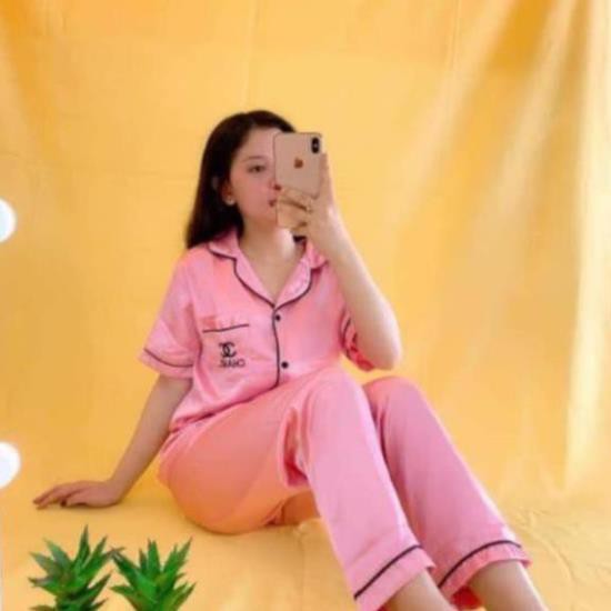 Đồ bộ pijama phi lụa loại 1 - tay ngắn quần dài  ཾ ྇ ྇  ྇ ༴  ྇