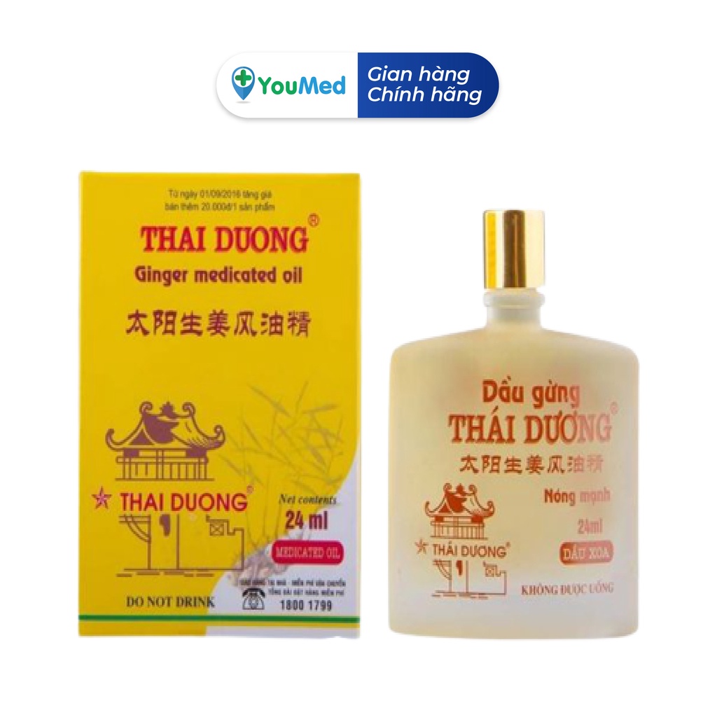 Dầu Gừng Thái Dương (Hộp 1 lọ x 24 ml)