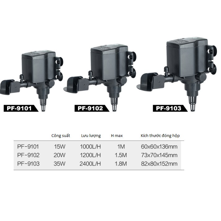 Máy bơm hồ cá, bể cá cảnh Jeneca PF 9102