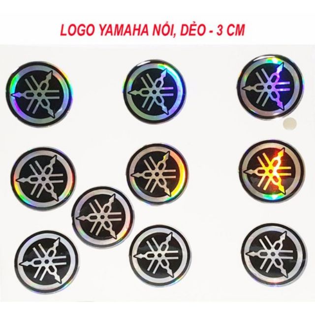 [Nhập AU12K giảm 12K đơn từ 99K]Bộ 10 logo dẻo nổi Yamaha - 3cm