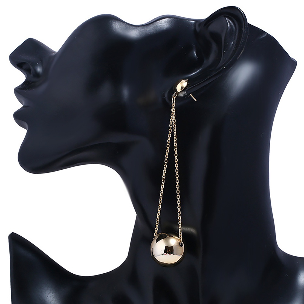 Đôi bông tai dáng rơi họa tiết hình tròn kiểu dáng thời trang cho nữ