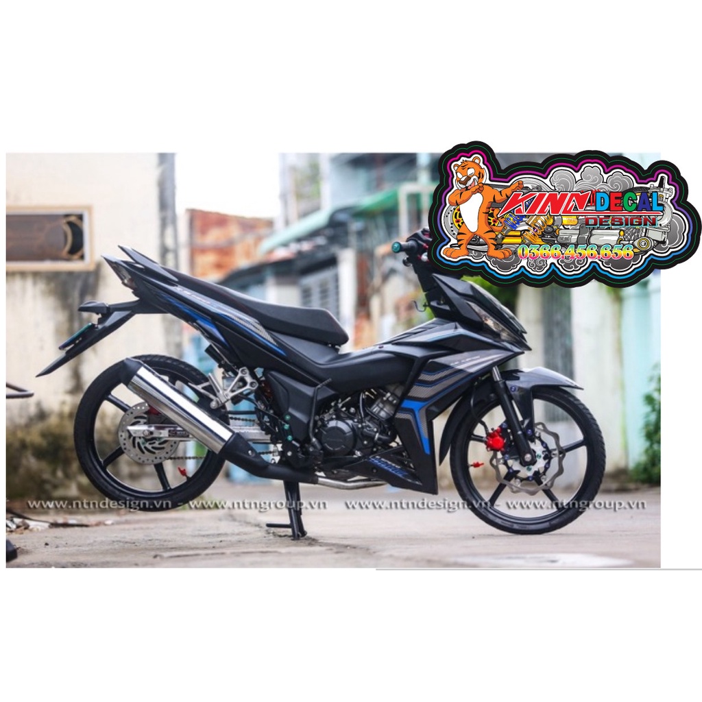 Tem Rời Winner mẫu RS150R màu đen xám xanh trắng