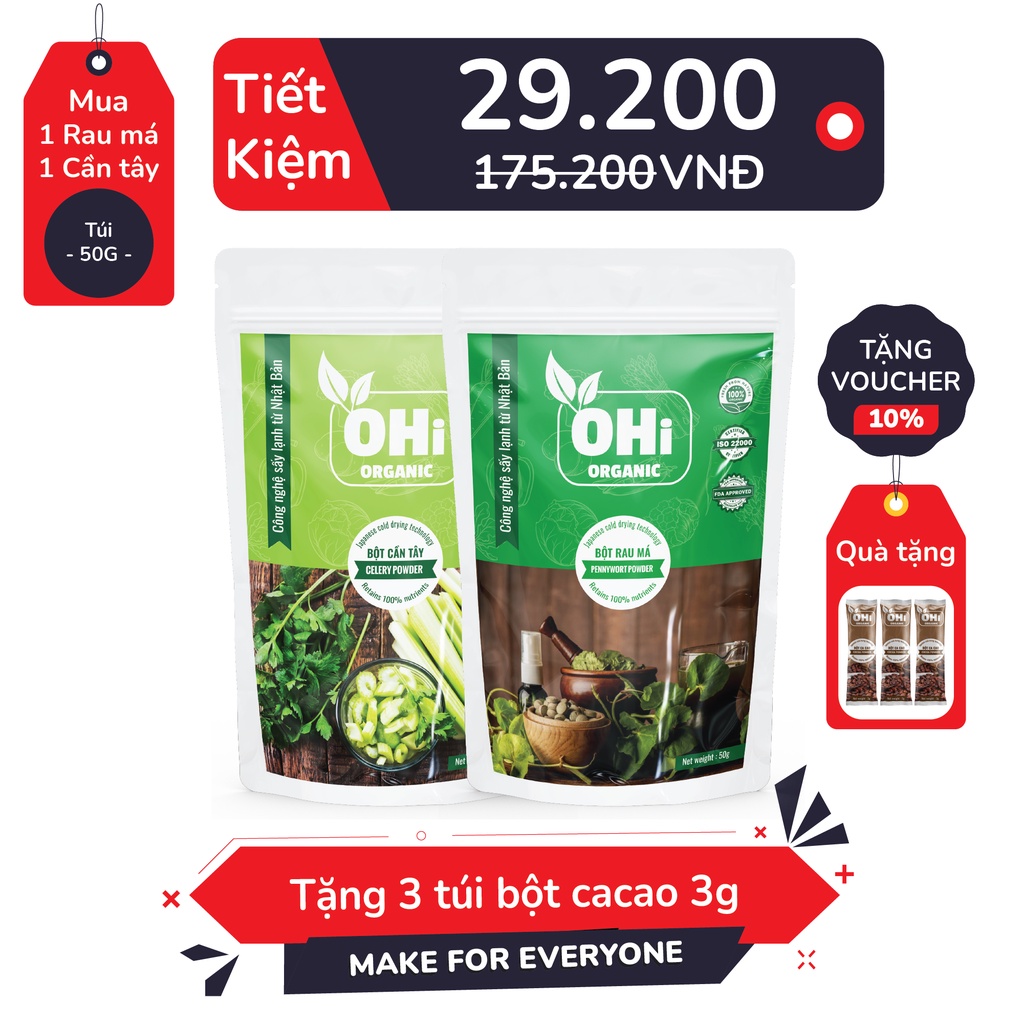 Bột Rau Má Nguyên Chất Organic 100%, Bột Rau Má Sấy Lạnh, Thanh Nhiệt,Mát Gan, Giải Độc Cơ Thể