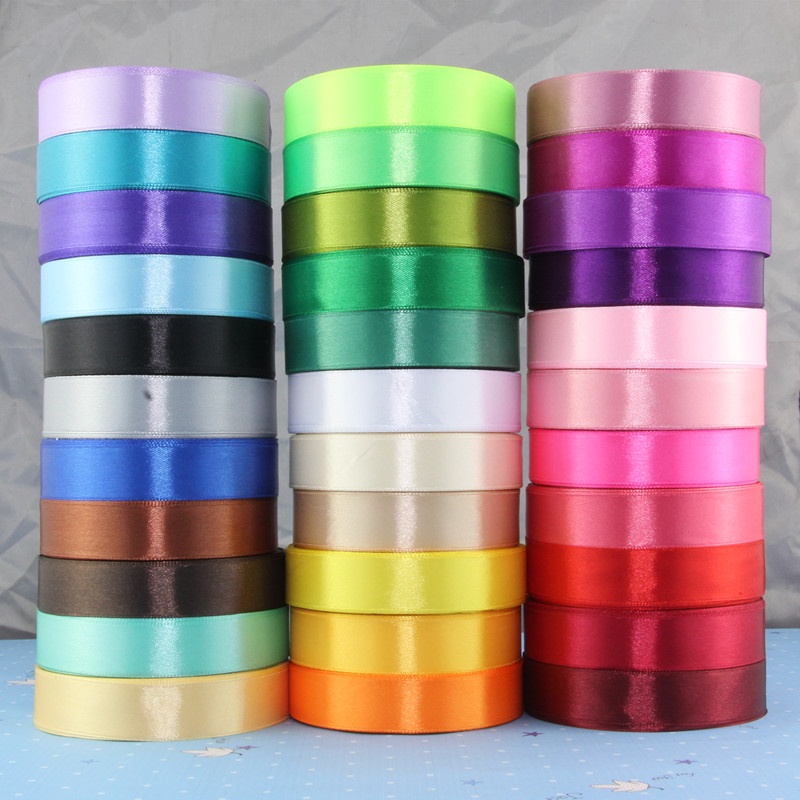 Cuộn Ruy băng Lụa Satin 2cm (dài 22 mét) Làm Hoa Ruy Băng, Gói Quà, Trang Trí, Đồ Handmade