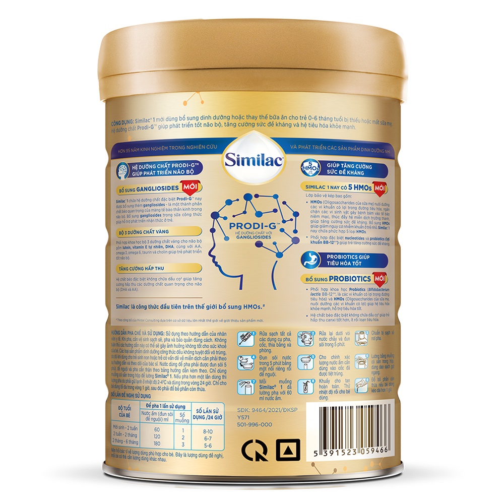 Sữa Bột Similac IQ HMO 1 - lon 900g