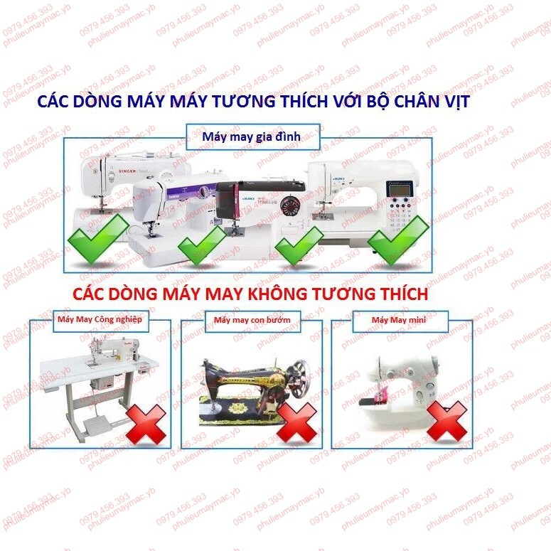 Bộ 11 chân vịt máy may gia đình