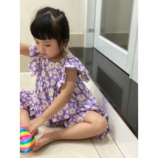 Đầm hoa cúc tím cho bé gái