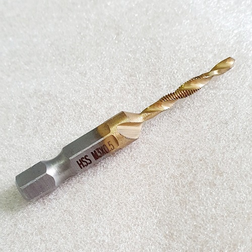 Một Đầu Khoan Tạo Ren Trong M3, Doa Âm Mũi Vít, Chuôi Lục Giác 6 Ly M3x0.5