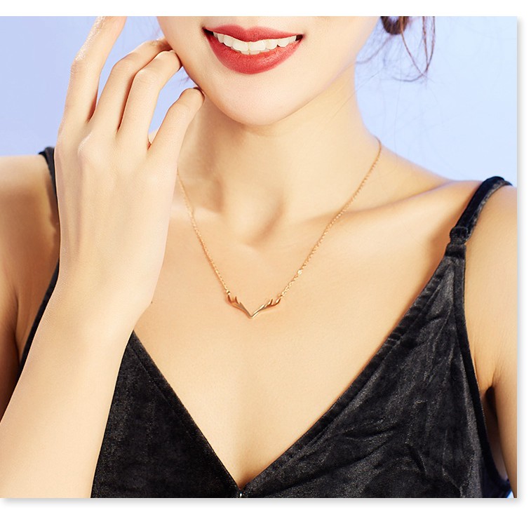 Dây chuyền titan gạc nai TT4858 - CAM KẾT KHÔNG BAY MÀU - BẢO HÀNH 12 THÁNG