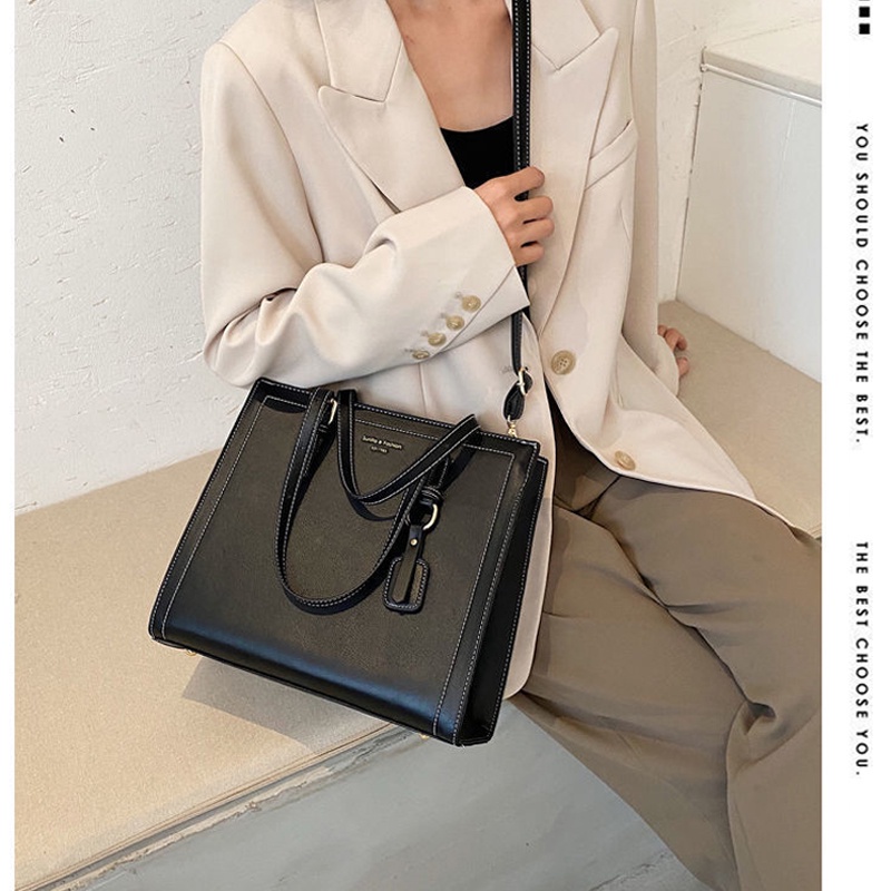 Túi xách tote công sở da đeo chéo nữ kiểu dáng hàn quốc sang chảnh, Túi công sở size to đựng vừa A4 M71