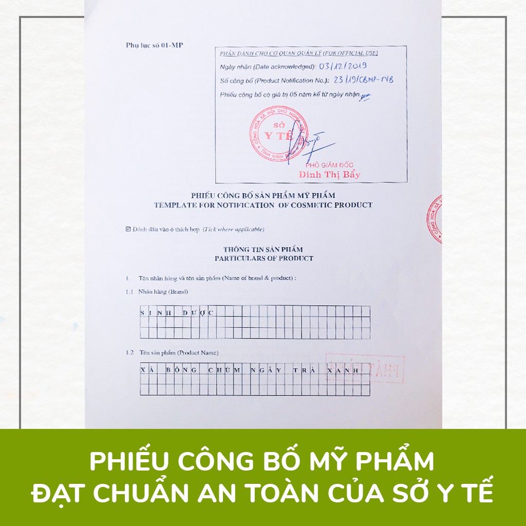 Xà bông Chùm ngây Trà xanh Sinh Dược (Bánh 100gr)- Xà Phòng Làm Mát Da, Giảm Mụn