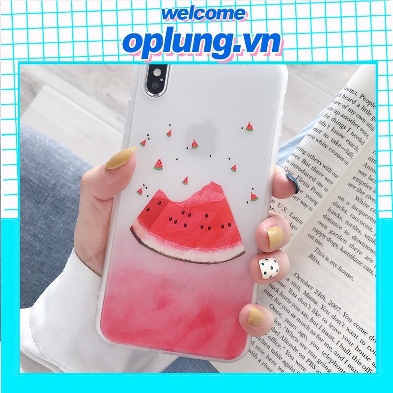 Ốp iphone phong cách dưa hấu nhẹ nhàng iPhone 6 6s 6 plus 6s plus 7 7 plus 8 X XS 11 pro max (a41b)
