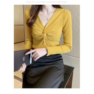 [đẹp - rẻ] áo len xoắn ngực siêu đẹp