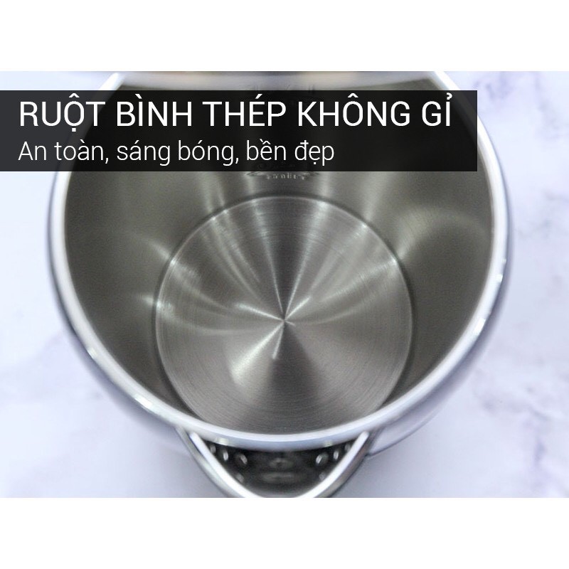 [Chính hãng] Bình đun siêu tốc, ấm siêu tốc 2 lớp chống bỏng Midea MK-317DW, lỗi 1 đổi 1, Bảo hành 12 tháng toàn quốc