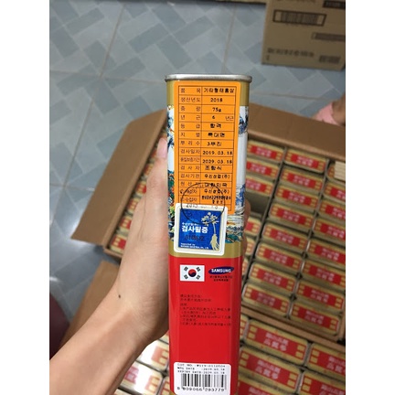 Hồng Sâm Khô - Nhân Sâm Sấy Khô hộp thiếc Hàn Quốc Wooshin