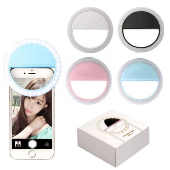 Đèn LED Selfie Đèn Kẹp Hỗ Trợ Chụp Ảnh Tạo Ánh Sáng Mịn Khi Chụp Ảnh (Tuyệt Đỉnh Selfie) SUNNY SHOP