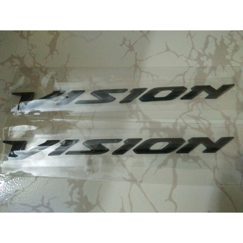Bộ chữ nổi Vision màu đen bóng new