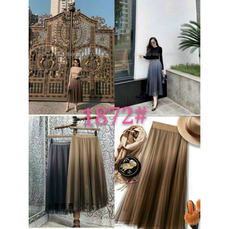 [ Mã FADIRECT20 giảm 20K đơn 150K] Chân váy giập ly kim sa đổi màu | BigBuy360 - bigbuy360.vn