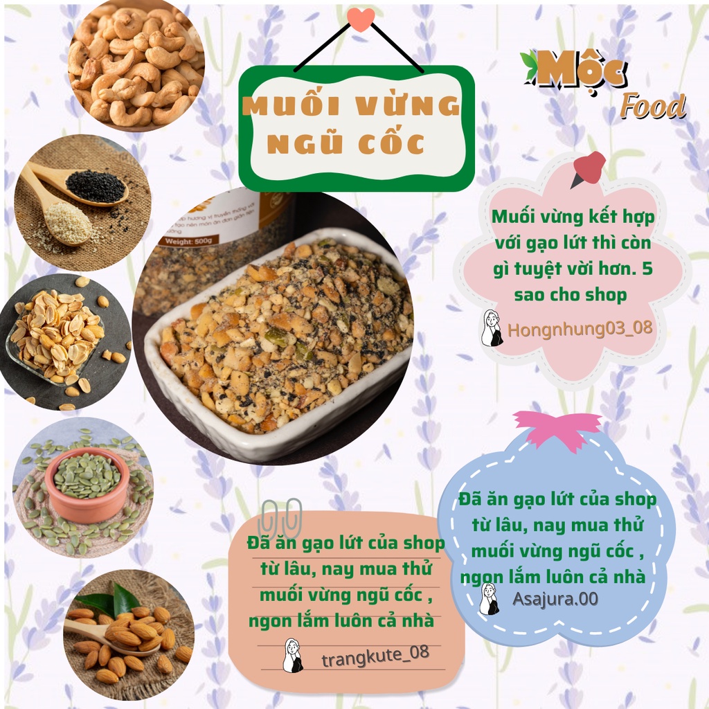 Muối vừng hạt ngũ cốc dinh dưỡng hũ 350g