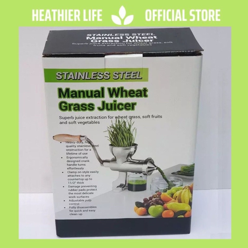 Máy ép chậm cỏ lúa mì bằng tay inox thép không gỉ 304 ⚡️𝐅𝐑𝐄𝐄 𝐒𝐇𝐈𝐏⚡️ HEATHIER LIFE