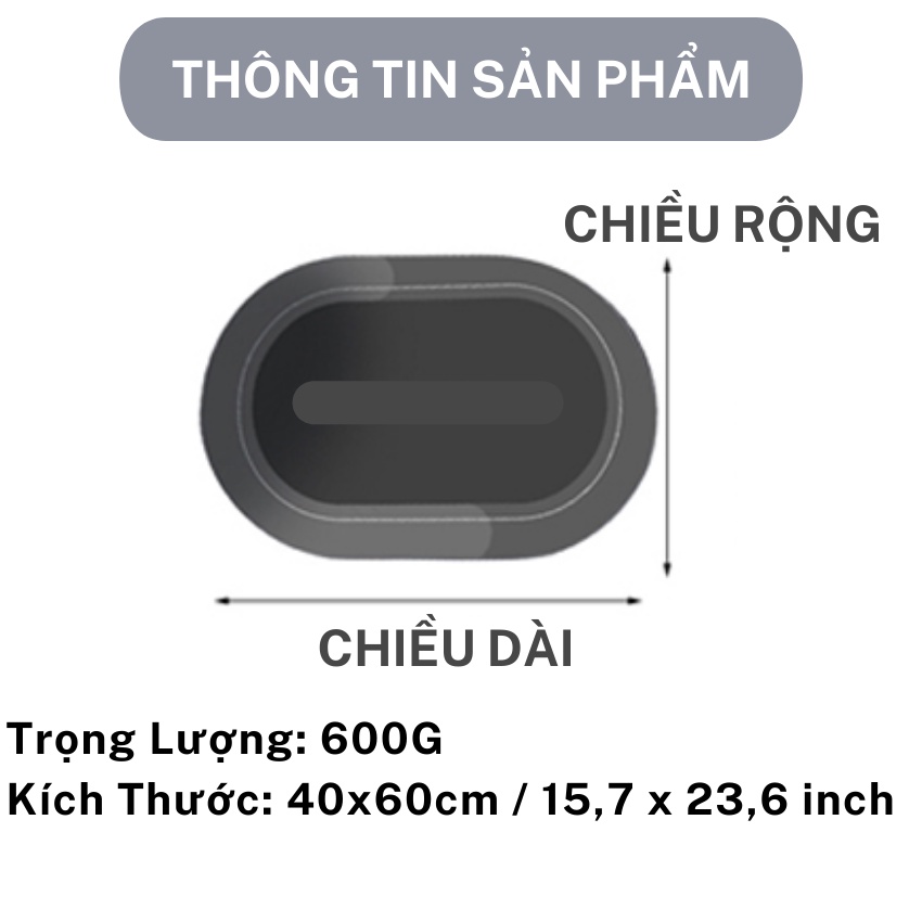 Thảm chùi chân thấm nước chống trượt chất liệu Silicon cao cấp dùng nhà tắm bếp inuka.decor.