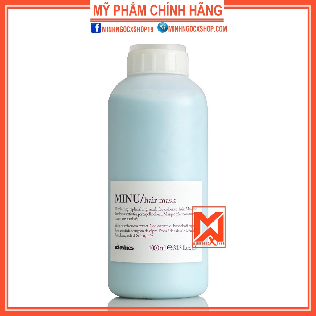 mặt nạ dành cho tóc nhuộm DAVINES MINU 1000ml chính hãng